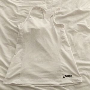 White workout tank top